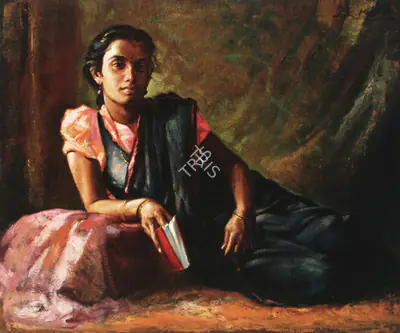 S.K. Kale (Artist), Lovely Chapter, 1945, Painting