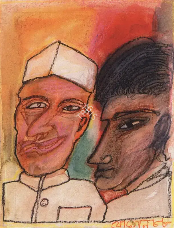 Jogen Chowdhury (Artist), Untitled, 1988, Drawing