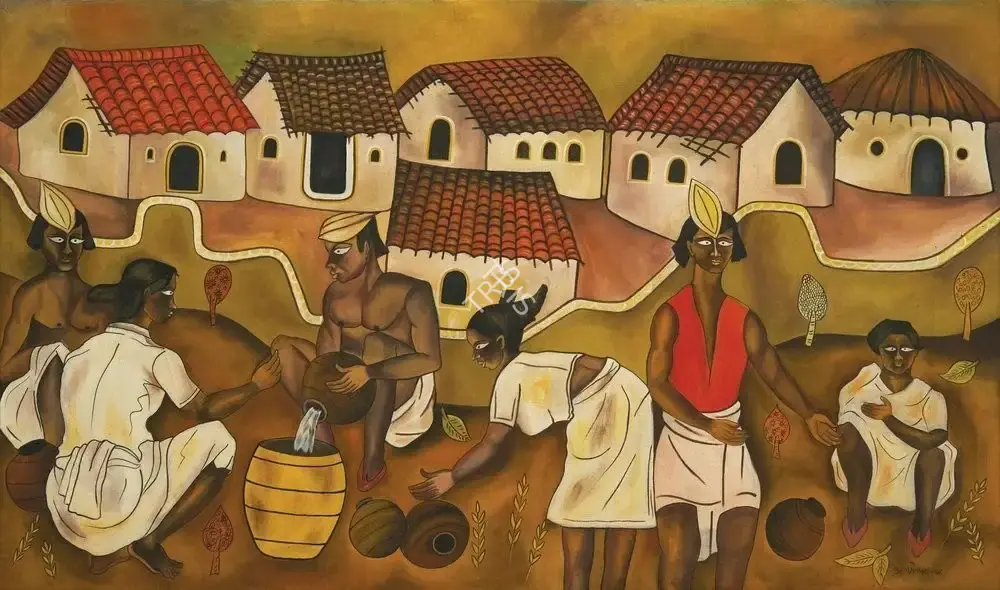 A.A. Almelkar (Artist), Untitled, 1978, Painting