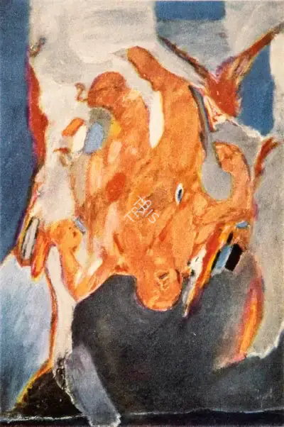 Tyeb Mehta (Artist), Falling Figure, 1968, Painting