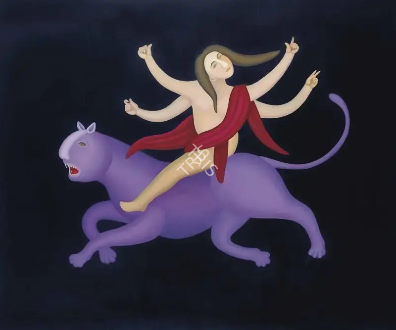 Bawa, Manjit (Artist). Untitled (Durga), 2004 | Painting, 2014 · Christie's