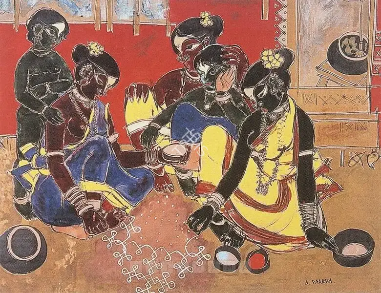 B. Prabha (Artist), Untitled, 1955, Painting