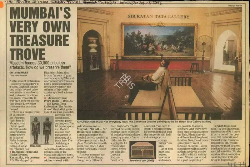 Smita Deshmukh (Reporter), Mumbai's very own Treasure Trove, 2003, Newspaper Clipping