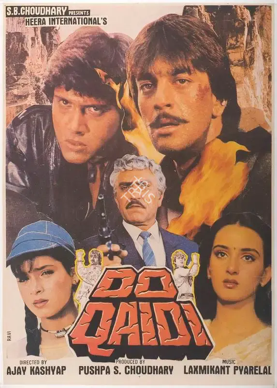 Pushpa S. Choudhary (Producer), Do Qaidi, 1989, Full Sheet Poster