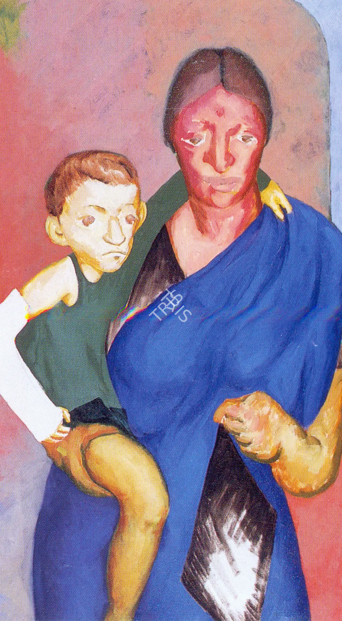 Sudhir Patwardhan (Artist), Mother and Child, 1989, Painting