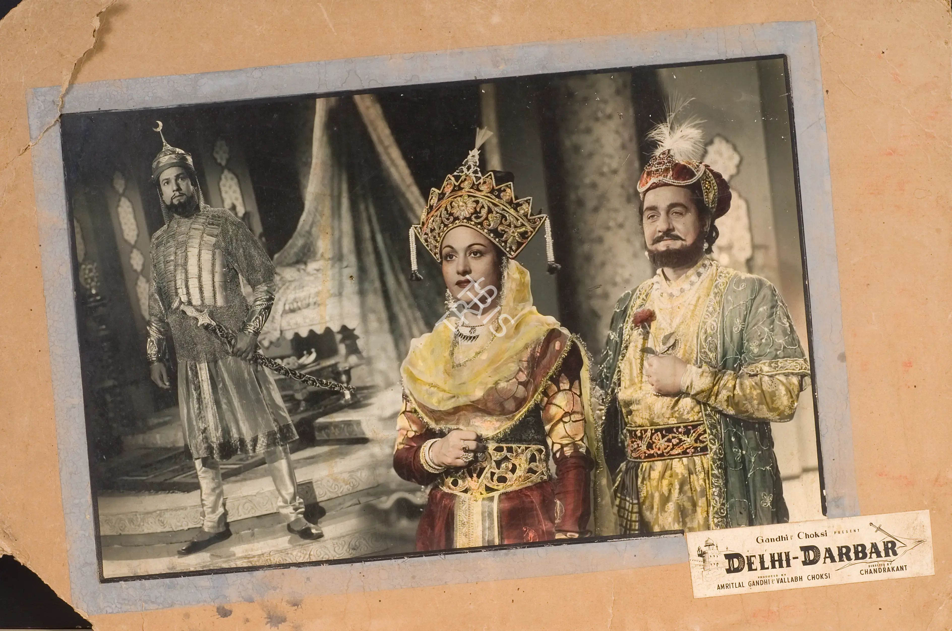 Vallabh Chokshi (Producer), Delhi Darbar, 1956, Photographic Still Mounted on Lobby Card