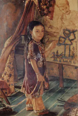 Pestonji Bomanji (Artist), A Parsi Girl, 1887, Painting