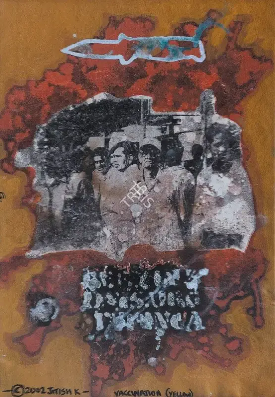 Jitish Kallat (Artist), Vaccination (yellow), 2002, Painting
