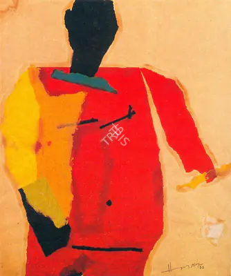 M.F. Husain (Artist), Untitled, 1952, Graphic Art
