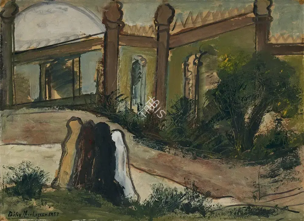 Mookherjea, Sailoz (Artist). On the way to Nizamuddin, 1957 | Painting, AG.Onl/26.06.21, 2021 · Asta Guru