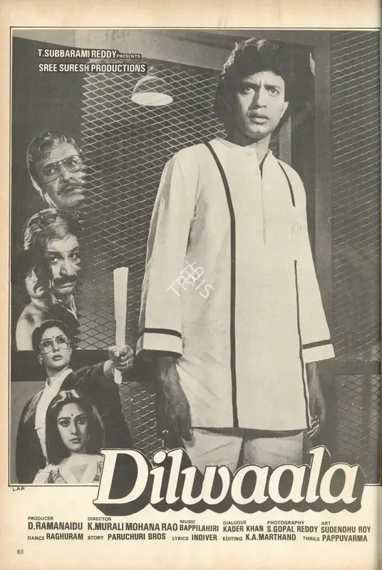 D.Rama Naidu (Producer), Dilwaala, 1986, Advertisement