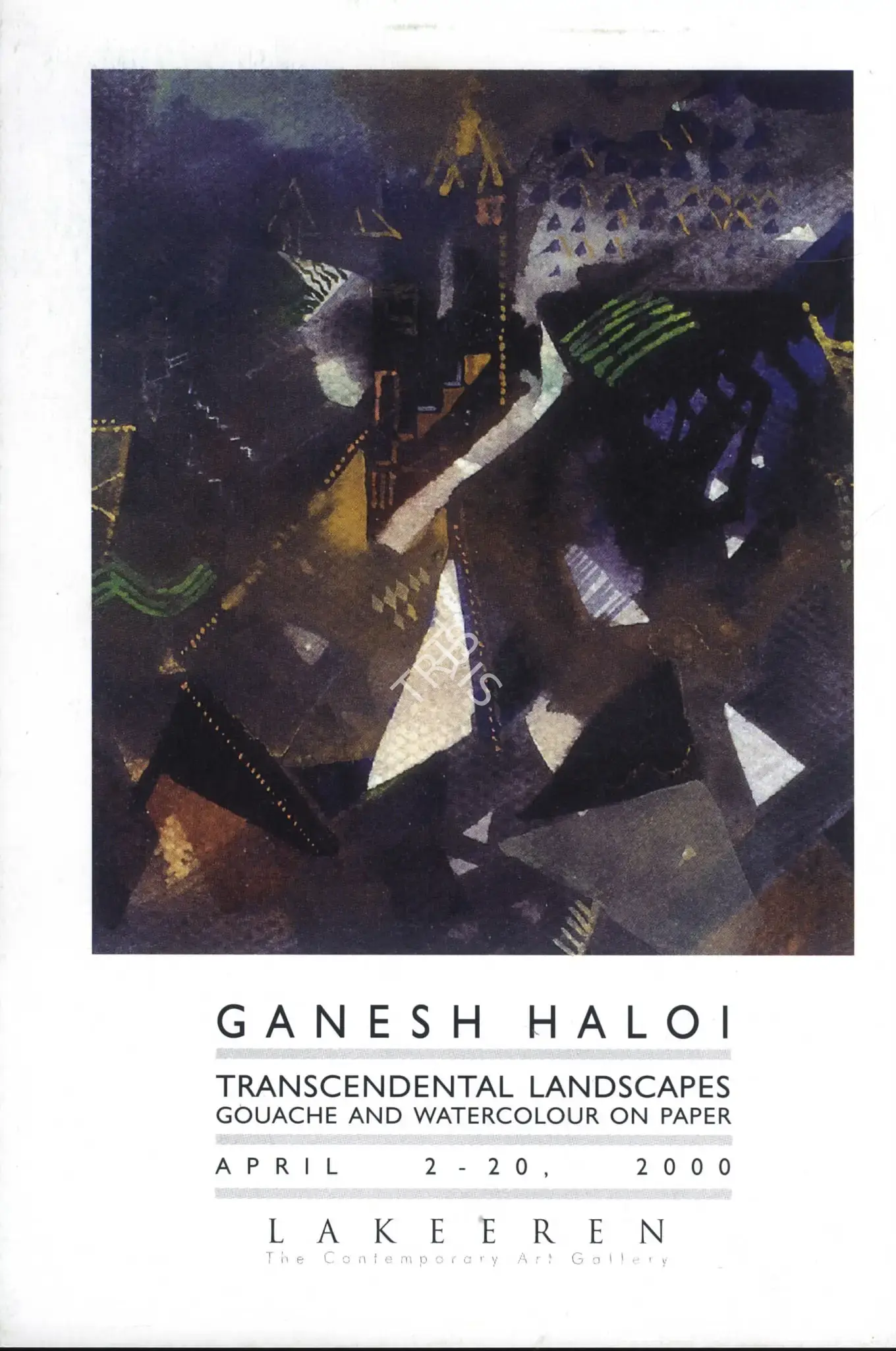 Ganesh Haloi (Artist), Ganesh Haloi, 2000, Solo Exhibition Invitation