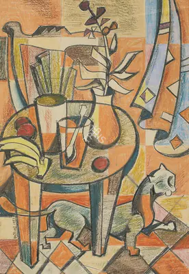 Jyoti Bhatt (Artist), Untitled, 1953, Painting