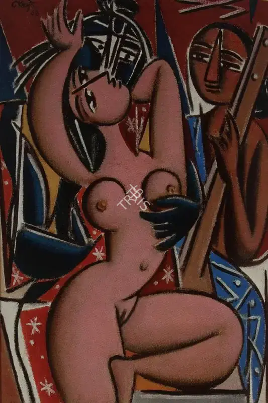 Keyt, George (Artist). Raga Malkosh, 1968 | Painting, Ch.NeY/20.09.06, 2006 · Christie's