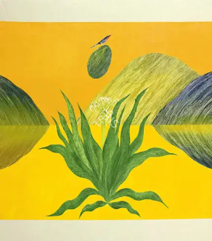 J. Swaminathan (Artist), Untitled (Lily By My Window), 1971, Painting