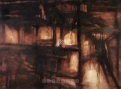 Ramkumar (Artist), Autumn Landscape, 1957, Painting
