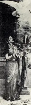 Raja Ravi Varma (Artist), Swan-Messenger, 1905, Painting