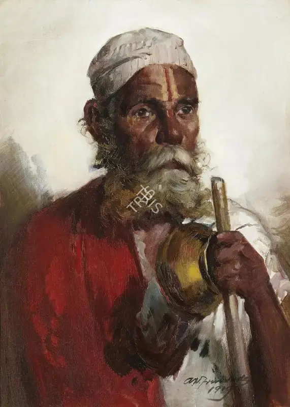 A.X. Trindade (Artist), Untitled (Portrait of an Old Man), 1919, Painting