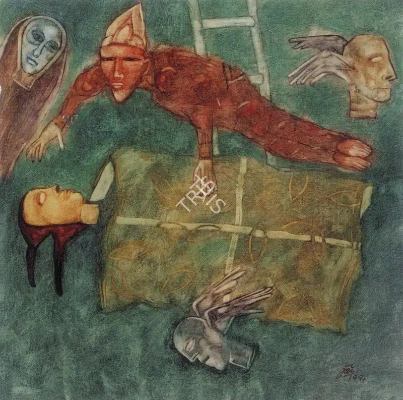 Jai Zharotia (Artist), Magicians II, 1991, Painting
