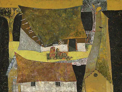Jyoti Bhatt (Artist), Untitled, 1957, Painting