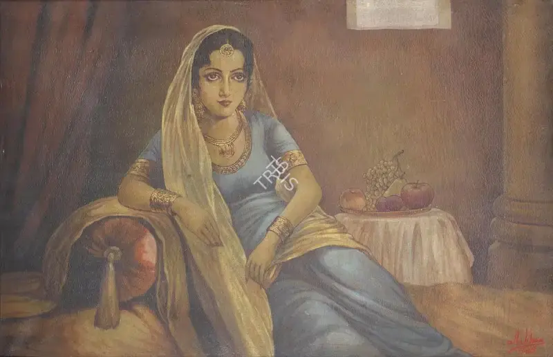 Ustad Allah Bukhsh (Artist), Maharani, 1935, Painting