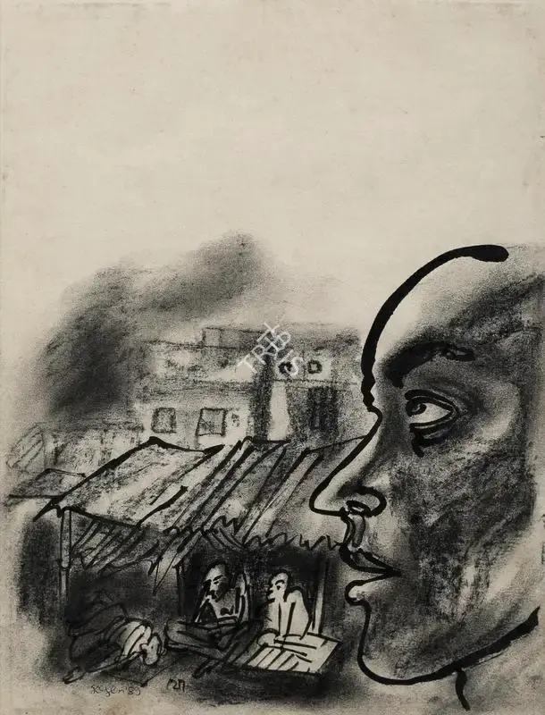 Jogen Chowdhury (Artist), Untitled, 1989, Painting