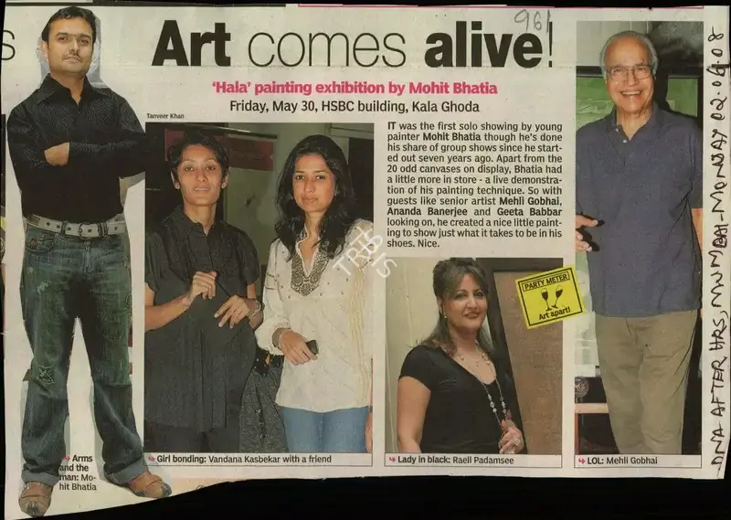 Tanveer Khan (Reporter), Arts Comes Alive!, 2008, Newspaper Clipping
