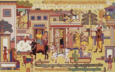 Kumar Mangalsinhji (Artist), Krishna & His Grazing Cattle, 1959, Painting