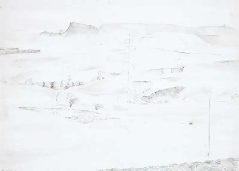 Sudhir Patwardhan (Artist), Untitled (Landscape), 1994, Drawing