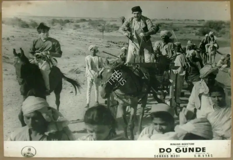 Sohrab Modi (Producer), Do Gunde, 1959, Lobby Card