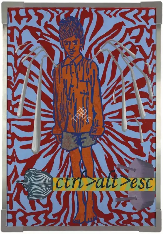 Jitish Kallat (Artist), ctr>alt>esc, 2005, Painting