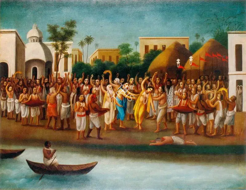 Motilal Pal (Artist), Chaitanya By The Riverside, 1920, Painting