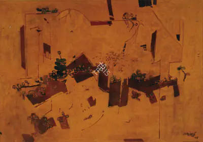 Ganesh Haloi (Artist), Yellow Landscape, Painting