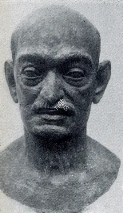 Chintamoni Kar (Artist), Bust of Ushanath Sen, 1954, Sculpture