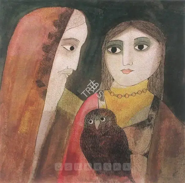 Badri Narayan (Artist), The Sorceress, 1987, Painting