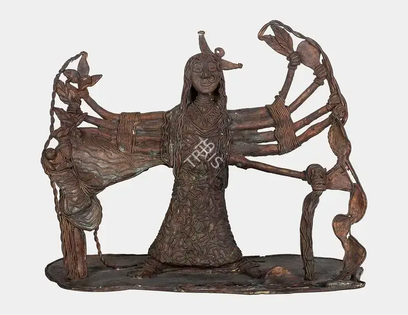 Mukherjee, Meera (Artist). Durga, 1976 | Sculpture, De.Onl/19.11.22, 2022 · DeRivaz & Ives