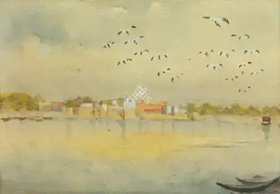 S.L. Haldankar (Artist), Seascape, Painting