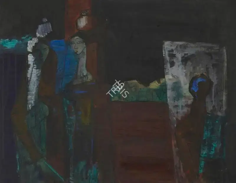 H.A. Gade (Artist), Gossip, 1957, Painting