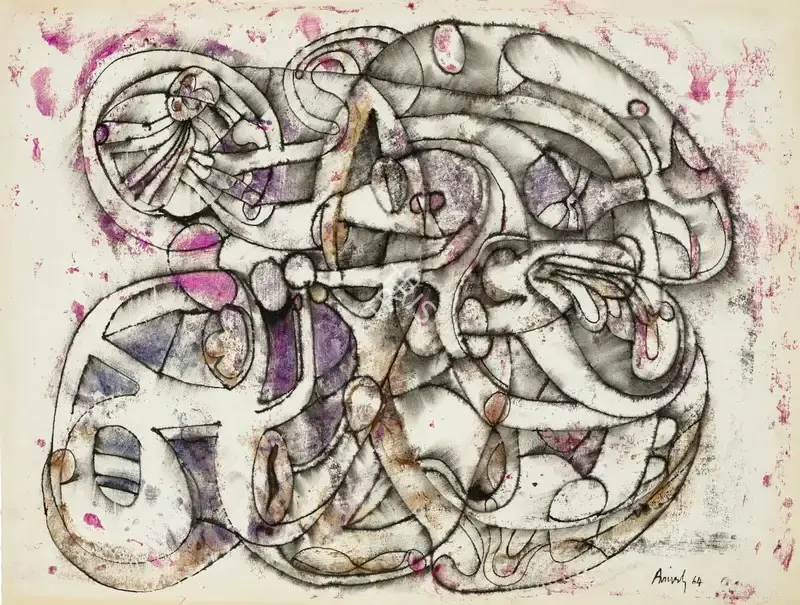 Avinash Chandra (Artist), Tree of Life, 1964, Painting