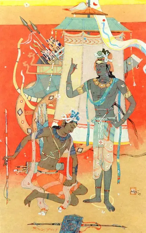 Ajay Ghosh (Artist), Parhasharthi, 1991, Painting