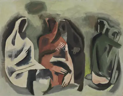M.F. Husain (Artist), Untitled, 1955, Painting