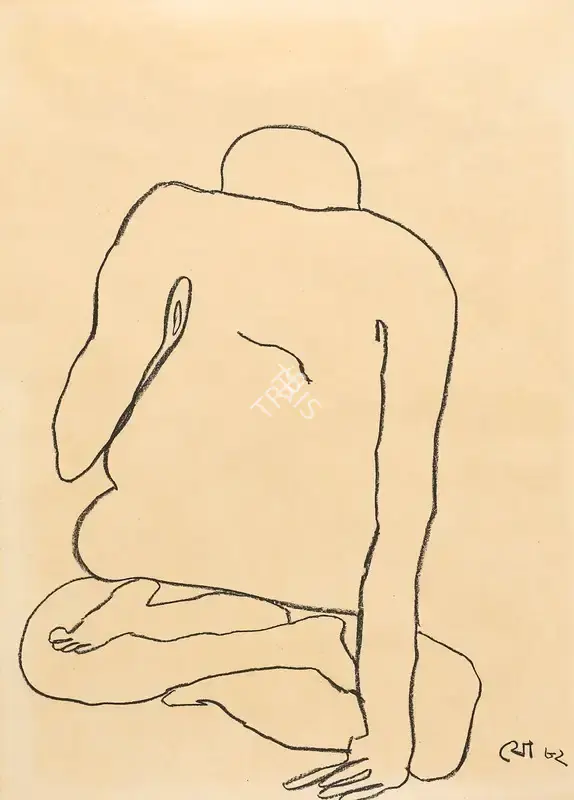 Jogen Chowdhury (Artist), Untitled, 1982, Drawing