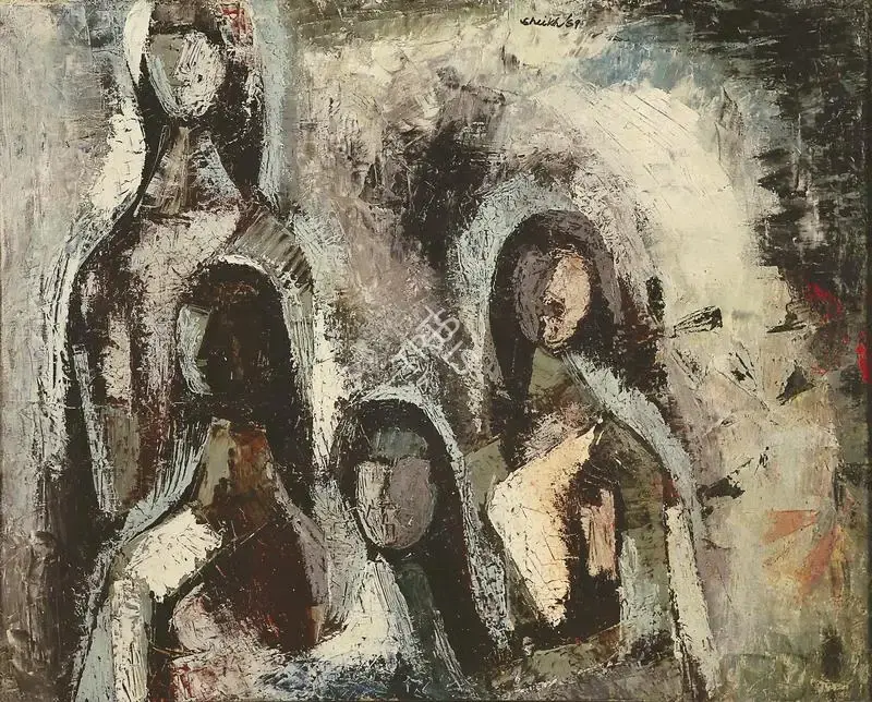 G.M. Sheikh (Artist), Untitled, 1959, Painting