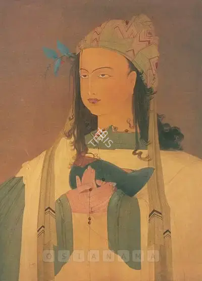 M.A.R. Chughtai (Artist), The Holy Man's Daughter, Painting