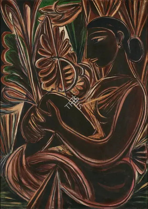 George Keyt (Artist), Lady, 1943, Painting