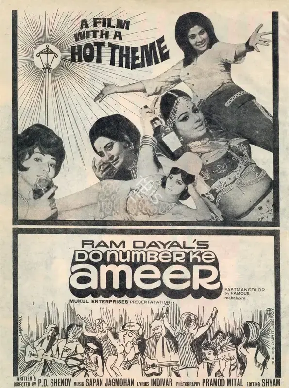 Ram Dayal (Producer), Do Number Ke Ameer, 1974, Advertisement