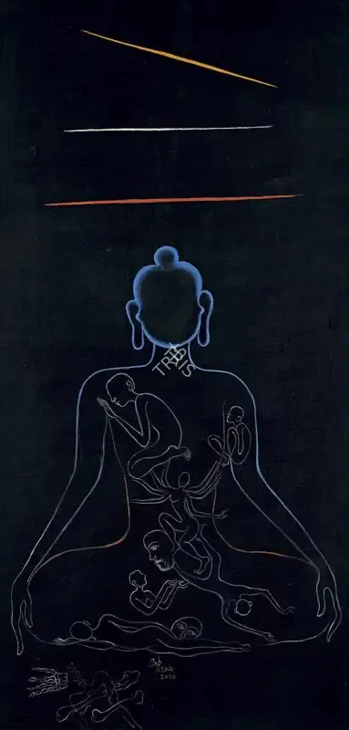 Arpana Caur (Artist), The Bones Prayer, 2006, Painting