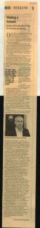 Farah Nayeri (Reporter), Making A fortune, 2009, Newspaper Clipping