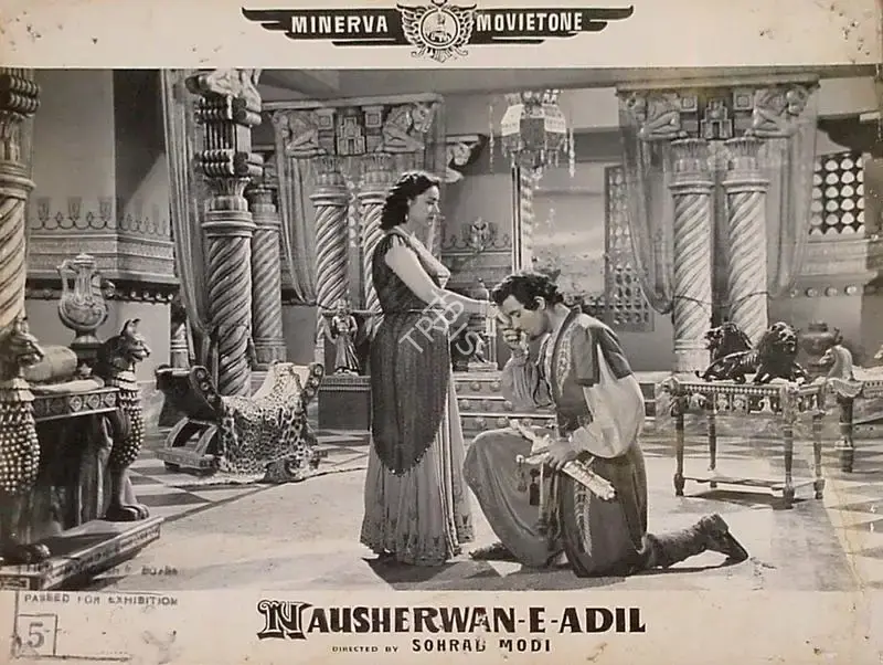 Sohrab Modi (Director), Nausherwan E Adil, 1957, Lobby Card