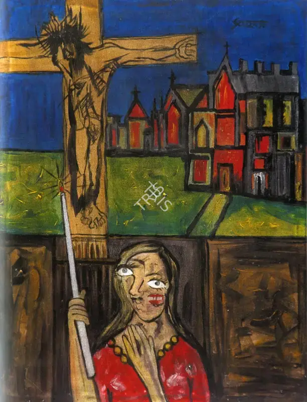 F.N. Souza (Artist), Mary Magdalene, 1956, Painting